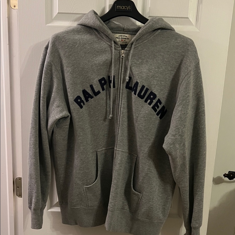 Ralph Lauren Men's Gray Zip-Up Hoodie